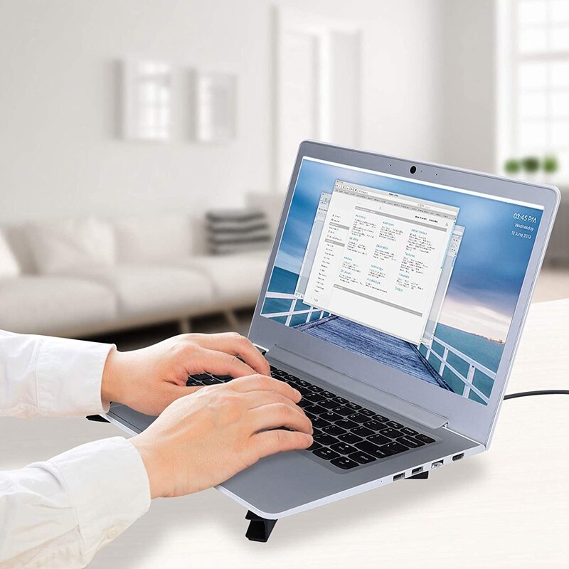 Di Raffreddamento del computer portatile Pad, A Doppia Ventola per il Computer Portatile di Raffreddamento, USB Pieghevole Raffreddamento Del Computer Portatile, ventola per computer portatile per Gli Studenti e Uomo D'affari