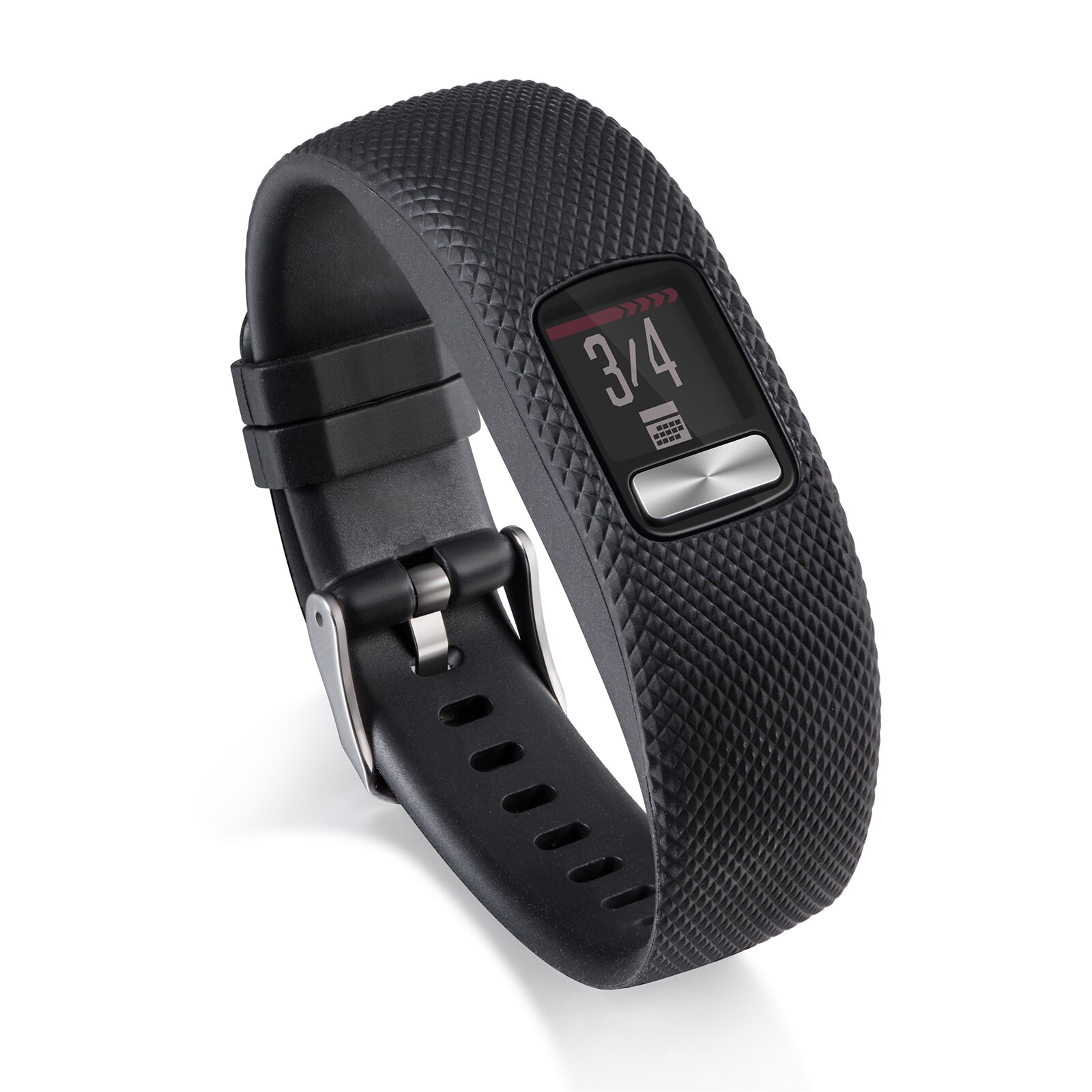 Bracelet de rechange en silicone souple pour montre connectée Garmin Vivofit 4, moniteur d'activité physique: Black / L