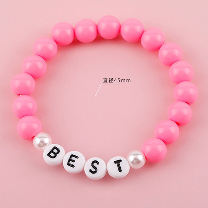 Nette knapp Perlen Armbinde für Baby Mädchen Mehrfarben Worte Perlen Armbinde Süssigkeit Farbe Süße freundlicher Armbinde freundlicher: DKBB0013