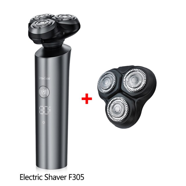 Showsee Electric Shaver Razor Beard Trimmer For Men Dry Wet Beard Trimmer Portable Rechargeable Washable Shaving Machine: XM-YP-764-With Cut