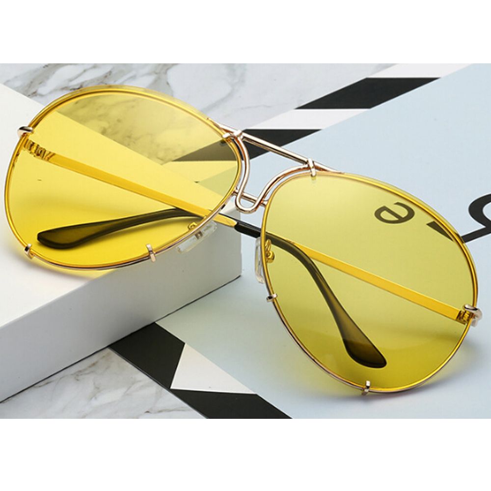 Oversized Cat Eye Zonnebril Vrouwen Zonnebril Flat Top Grote Vrouwelijke Brillen Frame Driver Bril Auto Accessoires: 7