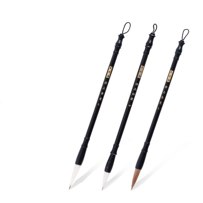 3pcs/Set Traditional ChineseCalligraphy Brush Pen Weasel Multiple Hair Art Brush Calligraphy Painting Practice Writing Brushes