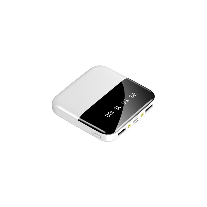 Veloce Caricatore 20000mAh Mini Banca di Potere smartphone 2 USB LCD di Tipo C Powerbank Portatile di Ricarica Per Xiaomi iphone powerbank: WHITE