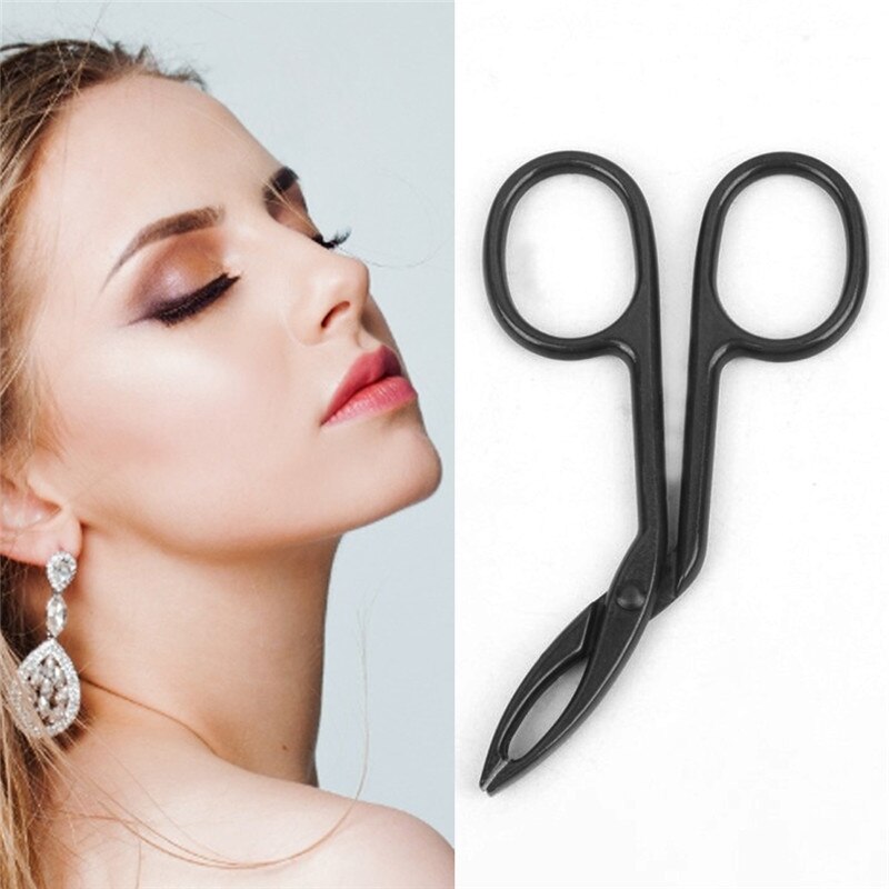 Pinzas para cejas, , práctica, depilación facial, tijeras de maquillaje, Metal cosmético recortador, cortadora de pestañas