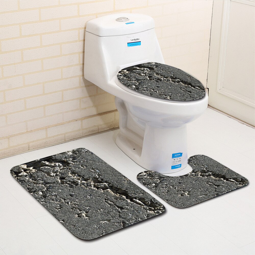 Badkamer Mat, Bad Mat, Badkamer Anti-slip Mat, Kerst Toilet Driedelige