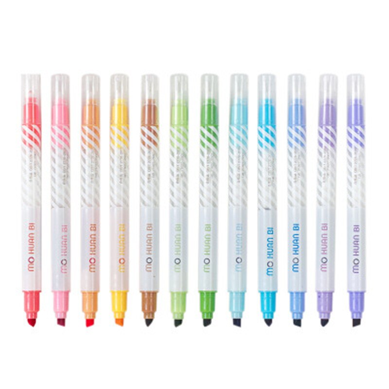 Baby Zeichnung Spielzeug Discolorable Stift Kinder 12 Farben Kawaii Magie Highlighter Stift 1Pcs Lernen Kunst Spielzeug für Kinder Malerei werkzeug