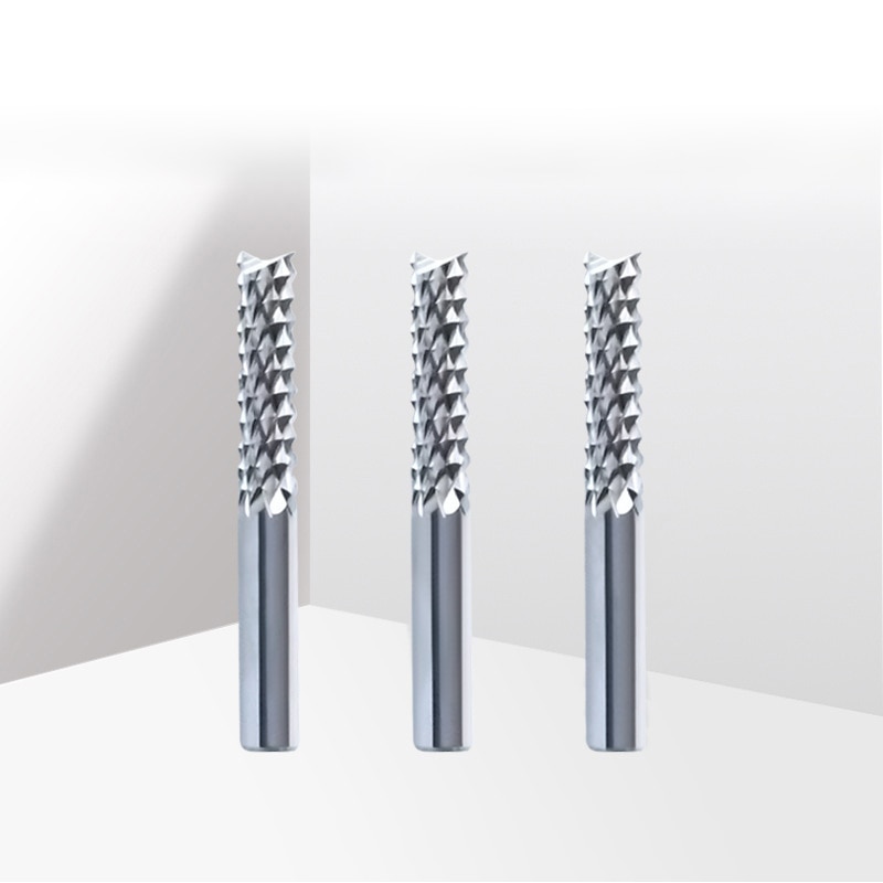 VACK Carbide Tungsten Corn Cutter 3.175mm 4mm 6mm 8mm PCB milling bits end mill CNC router bits for wood Engraving machine