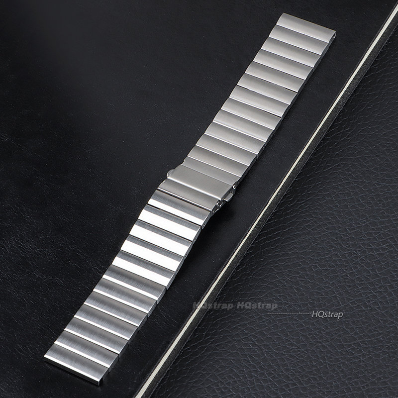 Solid Metal Watch Band 18mm 20mm 22mm 24mm Stainless Steel Wristband Smartwatch Replacement Strap Bracelet Watch Accessories