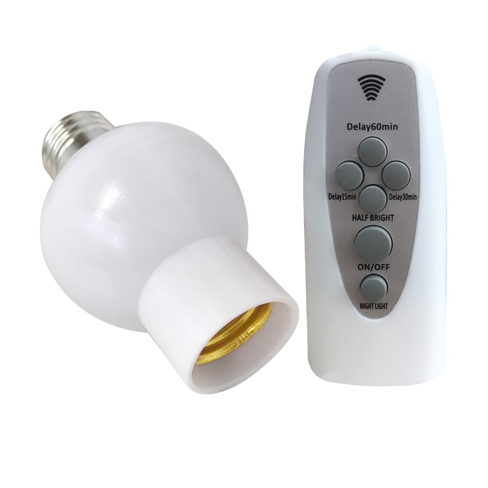 Draadloze Afstandsbediening Lamphouder Dimbare E26 E27 Socket 220V Lamp Led Nachtlampje Met Timer