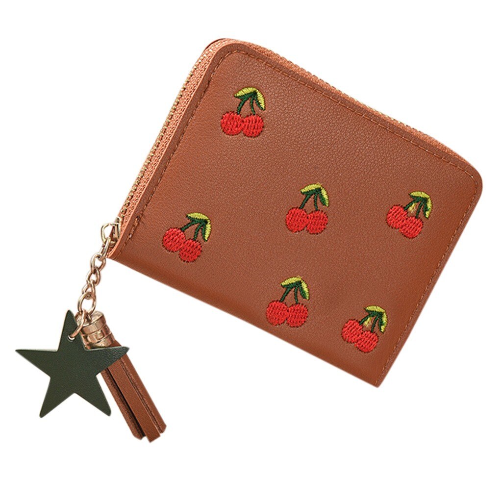 Vrouwen Portemonnee Korte Vrouwen Portemonnee Mode Portefeuilles Voor Vrouw Kaarthouder Kleine Dames Portemonnee Vrouwelijke Hasp Mini Clutch #2: Bruin