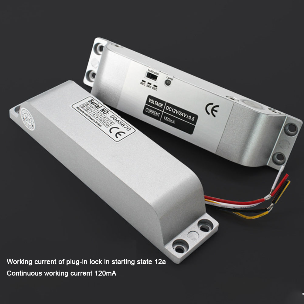 1 Pair Electric Cylinder Fail Safe Modern Door Lock Home Access Control Time Delay Bolt Security DC12V School Aluminum Alloy