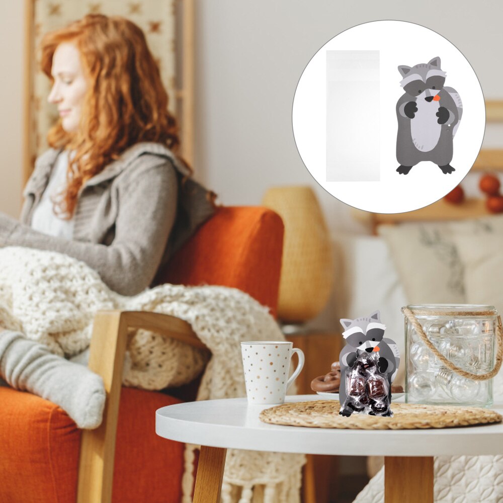 50 Pcs Paper Candy Bag Party Favor Treat Bags Candy Packaging Small Bag: Fox