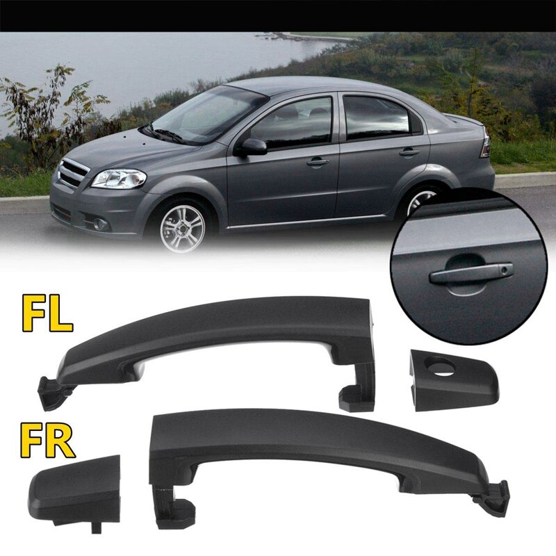 Para Chevrolet Aveo 2007 4 unids/set manija de puerta Exterior delantera trasera izquierda y derecha 96468254 25972958