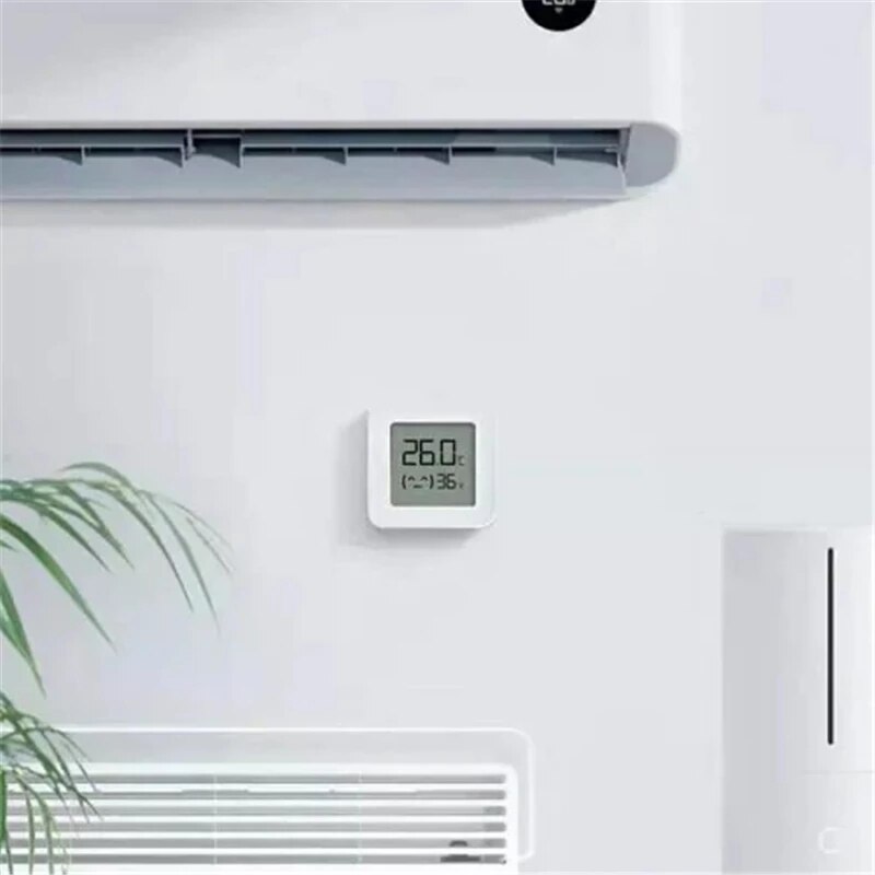 Termômetro digital xiaomi mijia, compatível com bluetooth, sem fio, inteligente, elétrico, aplicativo