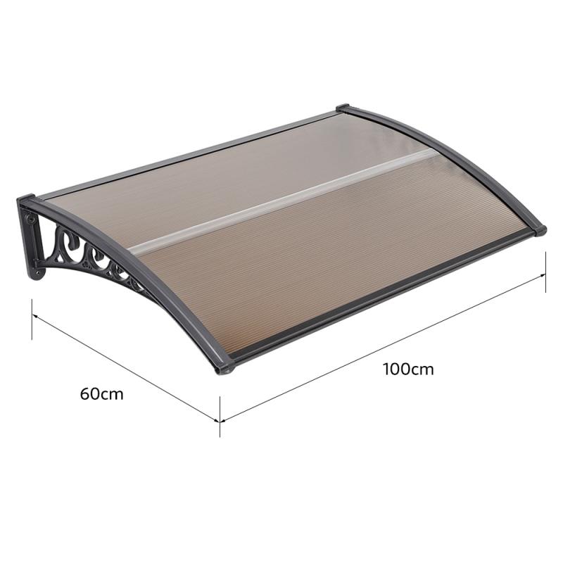 1pc toldo janela toldo moderno policarbonato capa porta da frente ao ar livre pátio dossel sol abrigo janela beirais capa de chuva: 60X100 cm