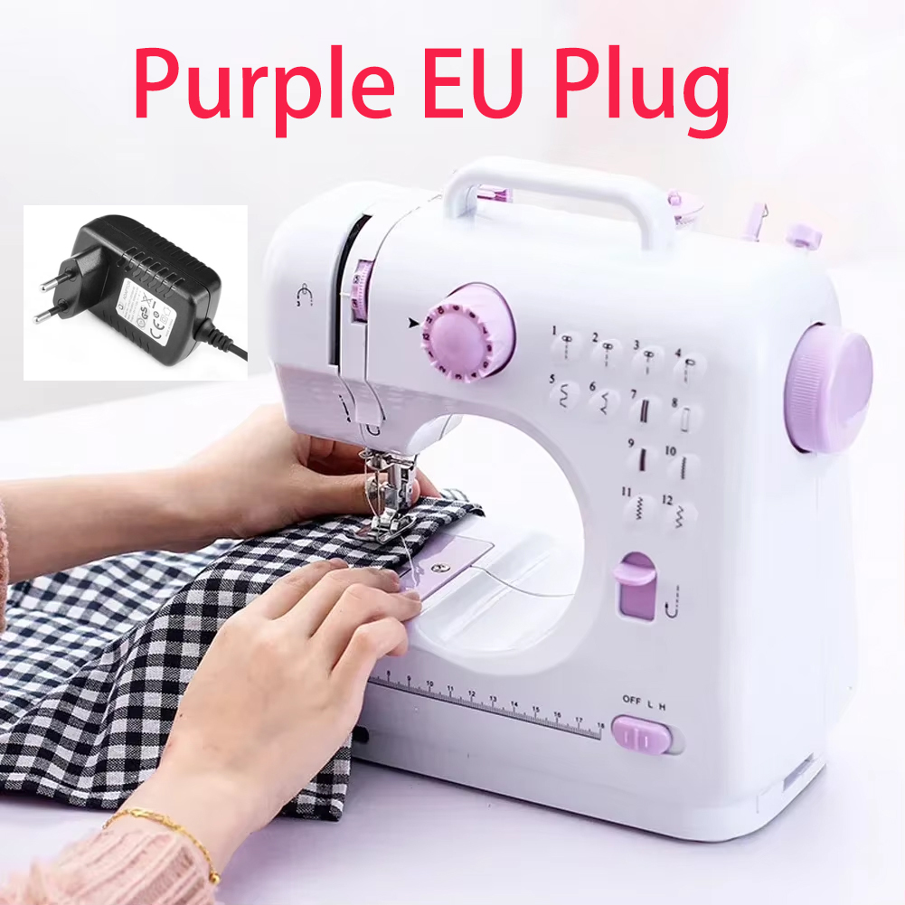 Elektrische mini-nähmaschine mit 12- stichen, tragbar und handlich für zuhause und unterwegs, inklusive nadel und faden (nähset separat erhältlich): Gold