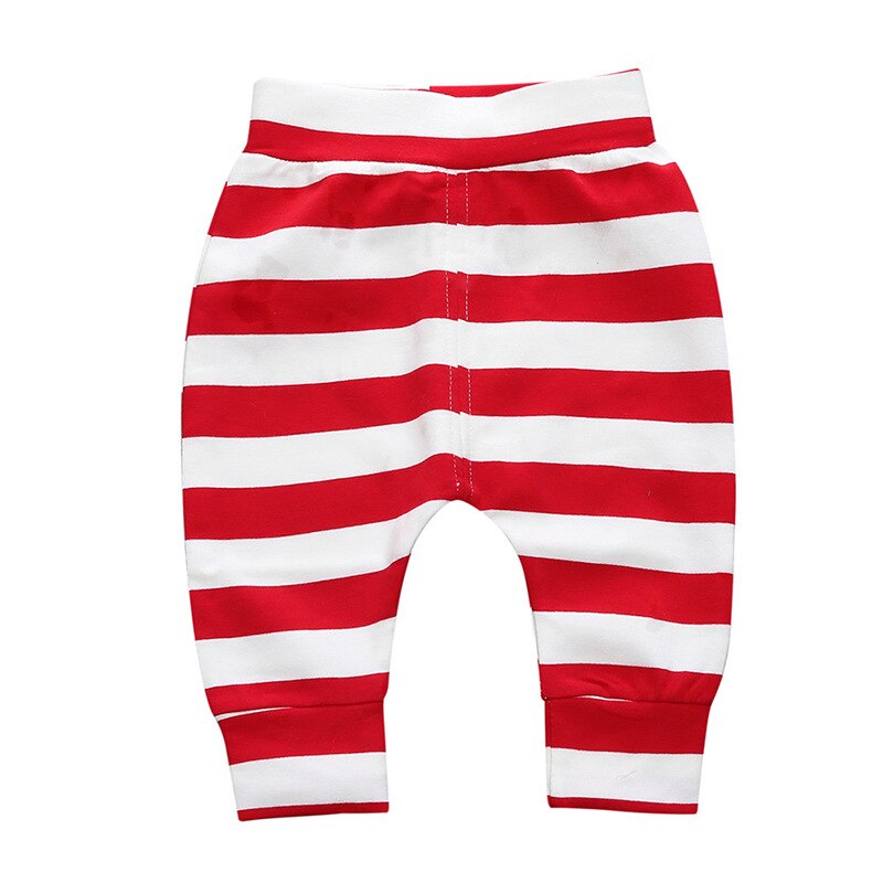 Bébé garçons fille pantalon coupe ajustée motif rayé large bande élastique bas longue sauvage hiver pantalon de noël: Nouveau-né