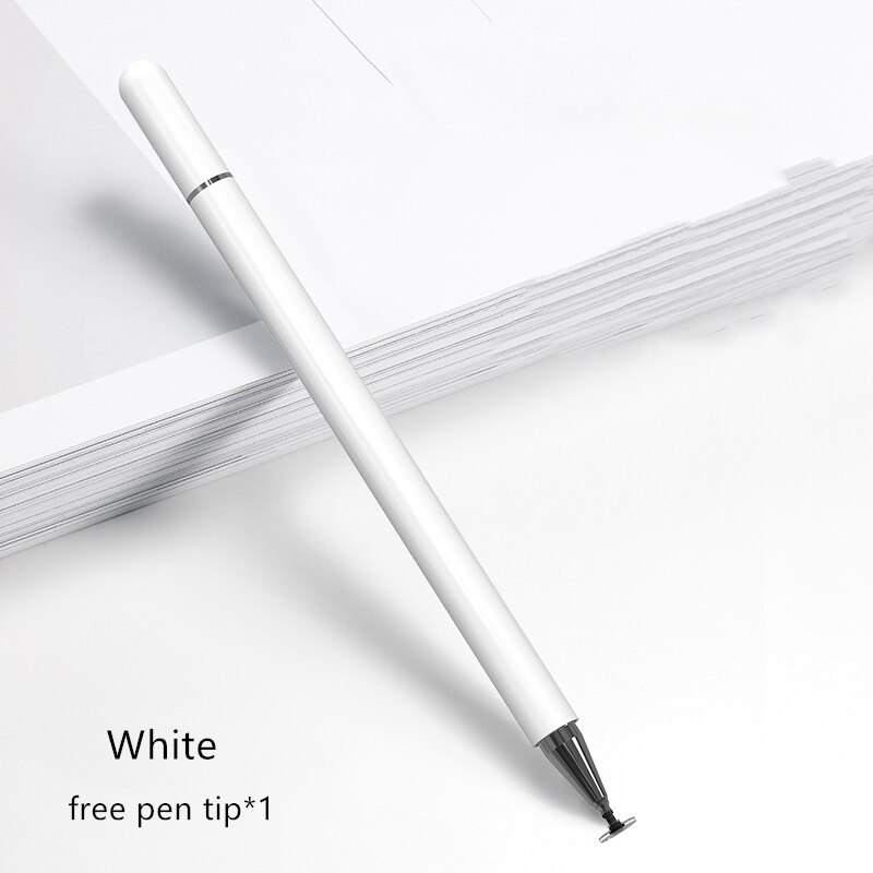 Universal Capacitive Stylus Touch Screen Pen Smart Pen for IOS/Android System Apple iPad Phone Smart Pen Graphics Tablet Pen: White