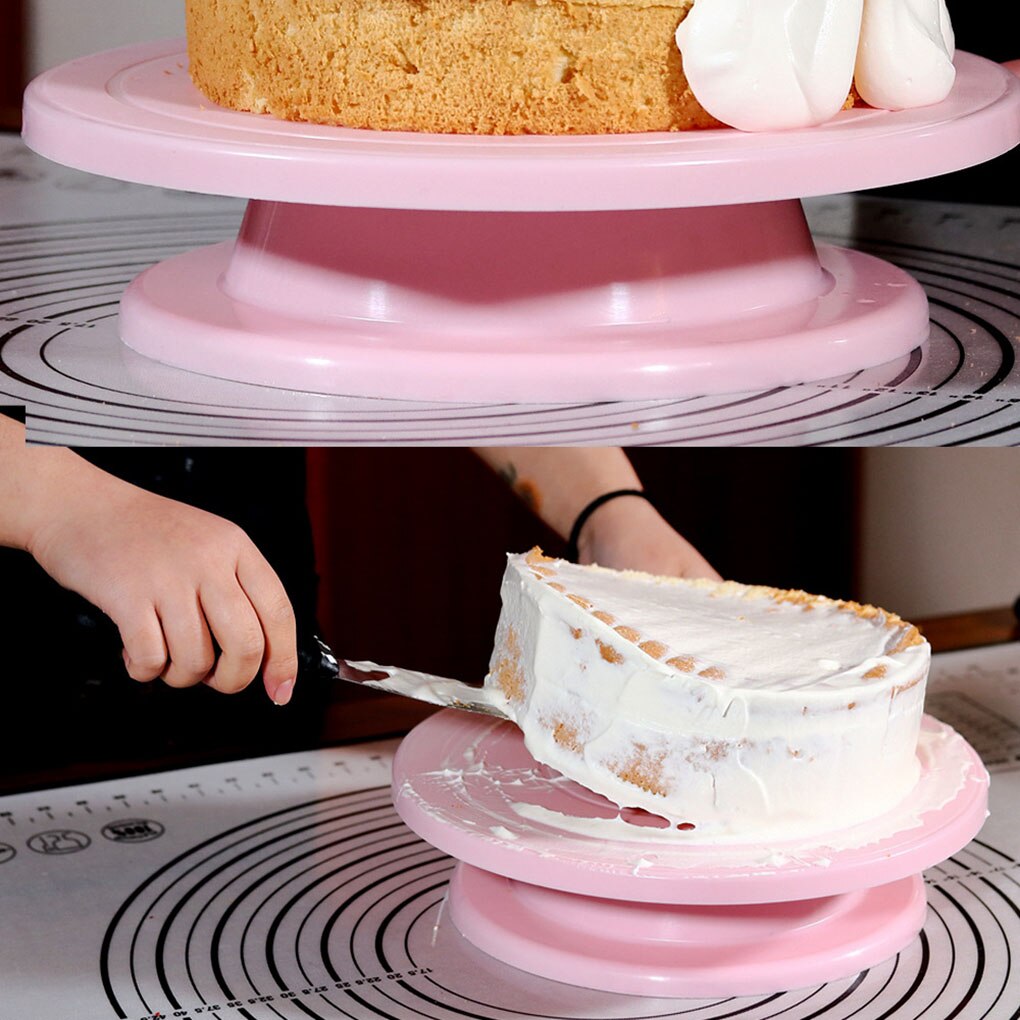 Cake Turntable Cake Decorating Displaying Molding Rotating Plastic Turntable Baking Tool