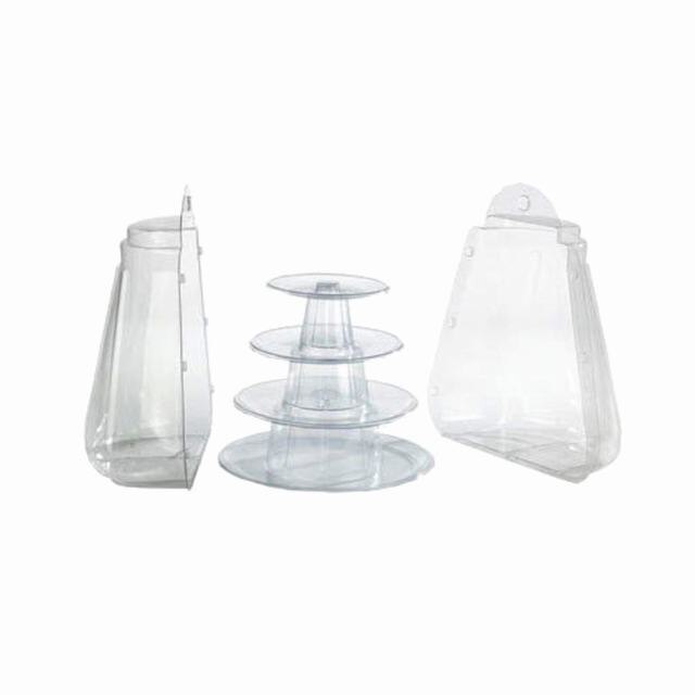 4/6 lag macarons display tower pvc macaron tower stand fondant cake stand wedding cake decorating tool: 4 niveauer