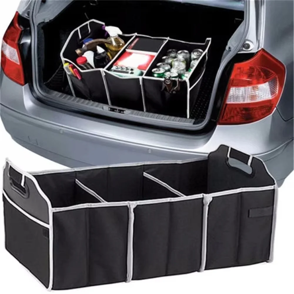 Organisateur de coffre multi-poches, sac de rangement pliable de grande capacité, rangement et rangement de coffre, organisateur de coffre, accessoires de voiture ﻿