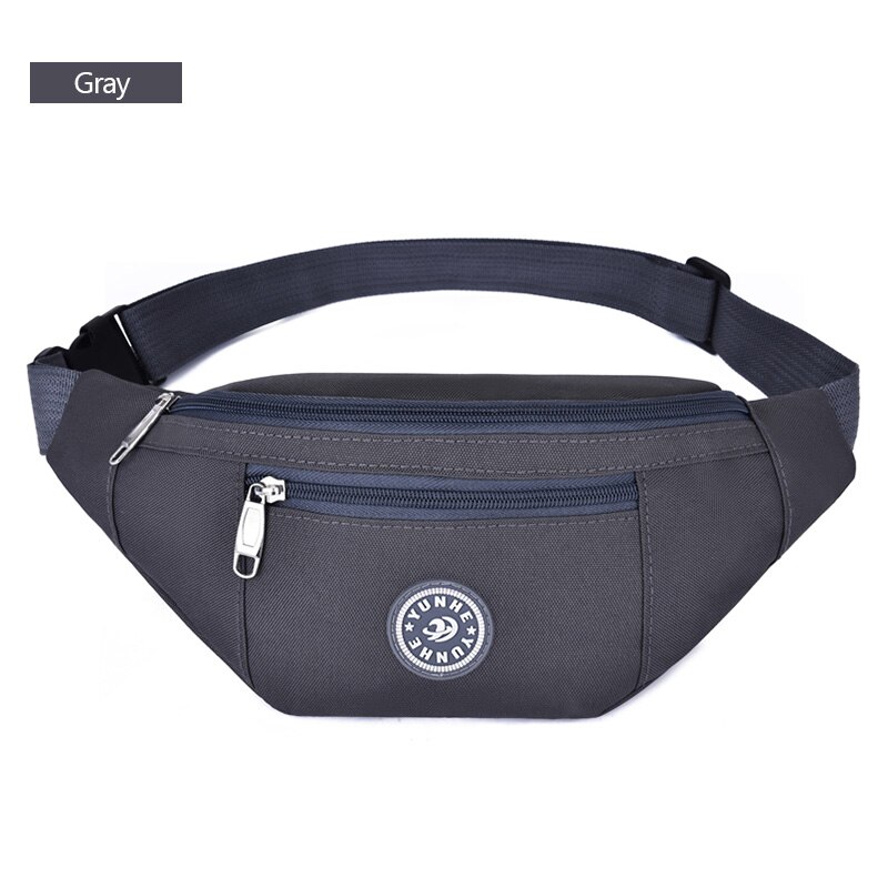 Aireebay midjeveske kvinner uformell fanny pack for jenter sport rumpe bag pakker svart rød bryst crossbody veske: A4158 grå