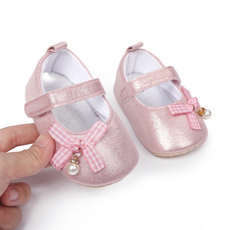 Baby Girls Shoes Princess Cute Newborn First Walker Shoes Infant Soft Sole Bottom Anti-slip Shoes