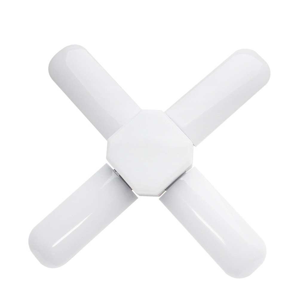 Foldable Fan Shaped Garage Ceiling Lamp LED Garage Lights Foldable E27 Bulb 2835 246LED Warehouse Market Lights