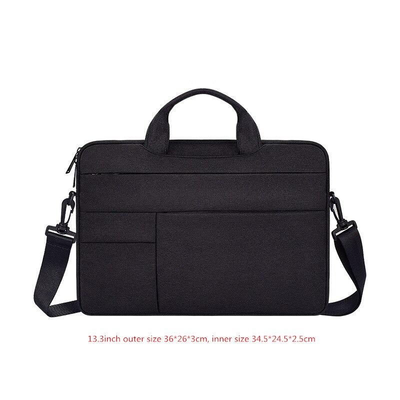 Men's Women's Briefcase Laptop Bag Seismic Waterproof Shoulder Crossbody Office Travel Business Cell Phone IPad Storage Pouch: Black S