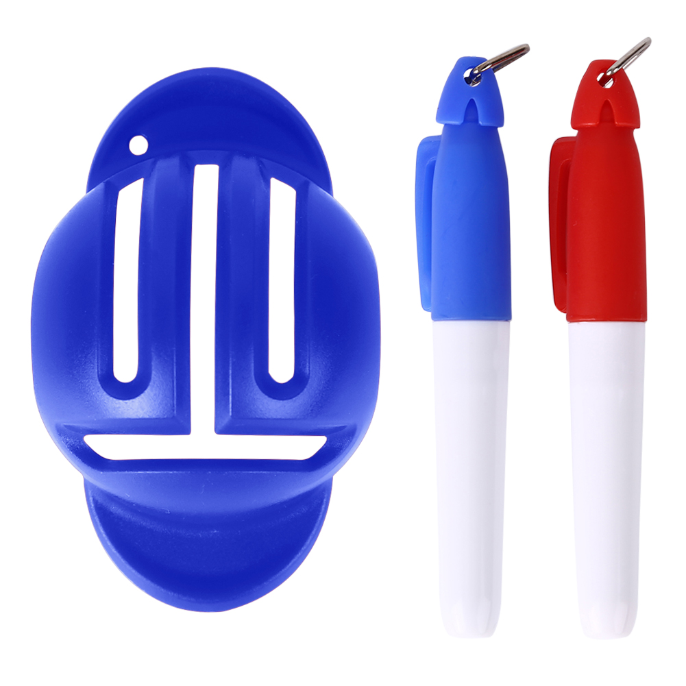 Golf Ball Liner Markers Pen Drawing Alignment Marks Golf Training Tools for Golfer Training Practice Equipment: Blue