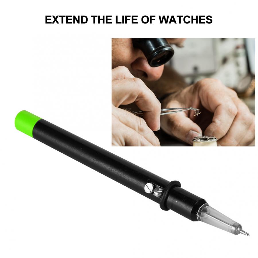 Lubricante automático para reloj, Perno para el aceite, pluma de precisión, pluma engrasadora, Pin, reparación de reloj, Kit de herramientas de costura para relojero