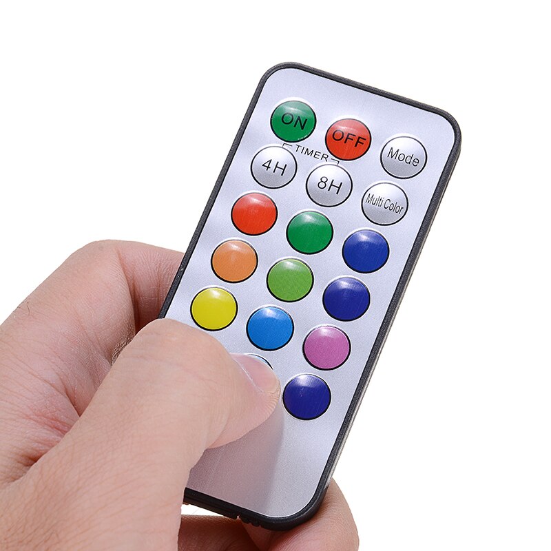 3Pcs LED Flameless Tea Candles Remote Control Wax Colour Battery Candle Light Remote Tea Candles Decorations