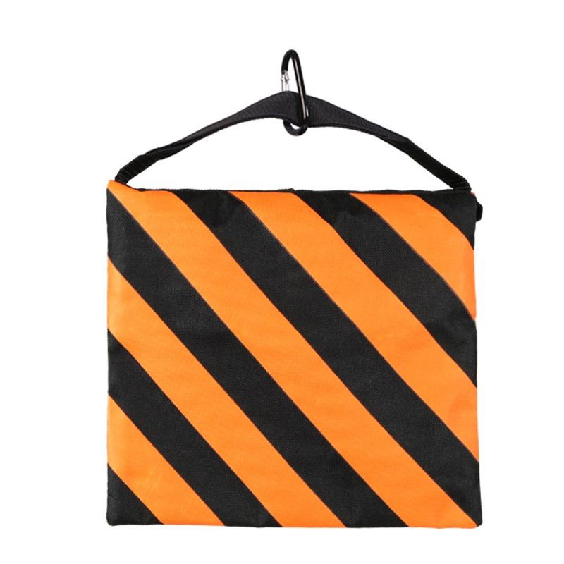 Dual Zipper Balance Sandbag Orange Black Stripes Photography Sand Bag for Tripod