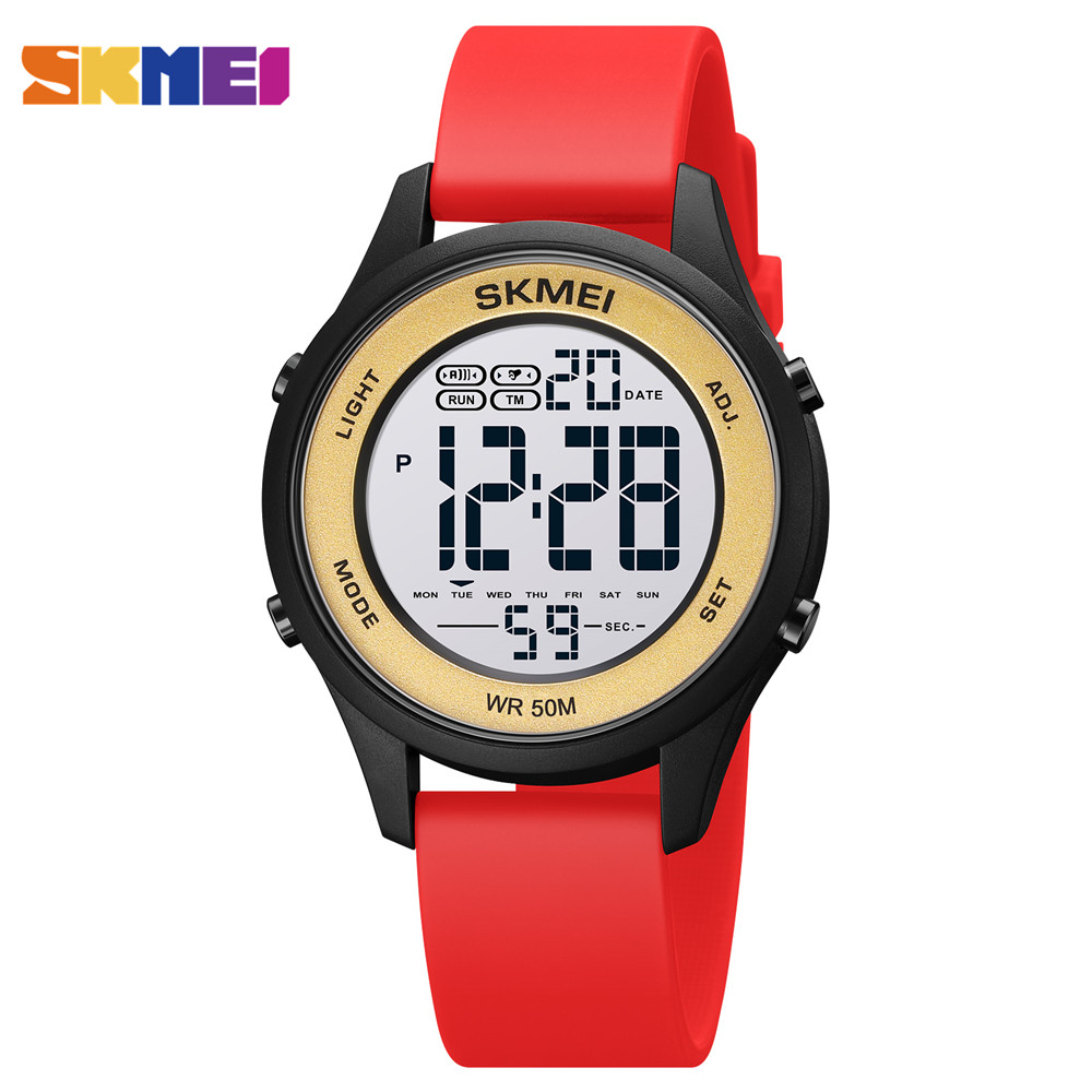 SKMEI LED Licht Digital Kinder Sport Uhren Stoppuhr Kalender 50M Wasserdichte Kinder Armbanduhren Für Jungen Mädchen Wecker: style 4