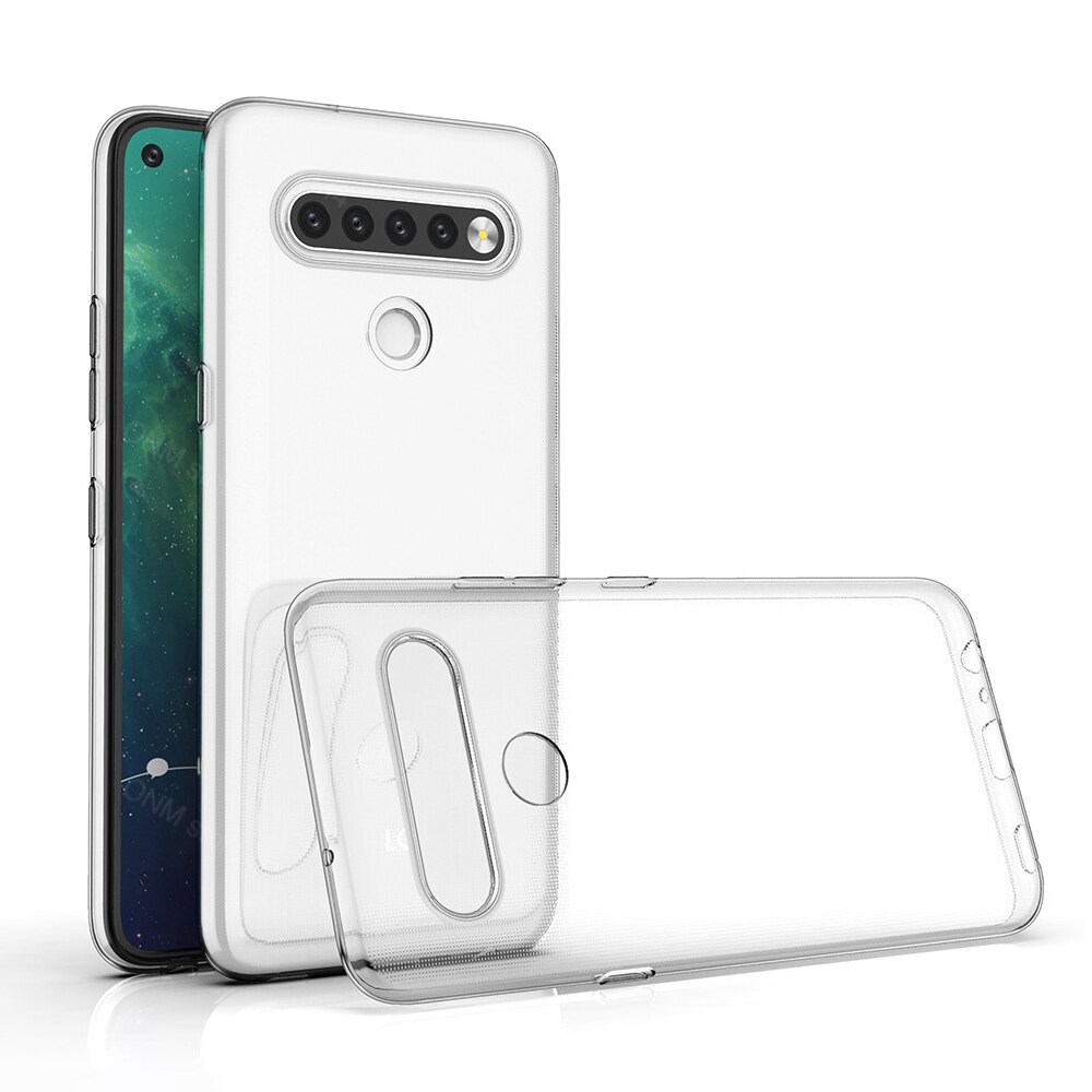 Transparent Original Phone Case LG K20 K30 K40 K40S K41S K50 K50S K51S K61 Q60 Q70 Soft TPU 360 Protective Clear Girl Back Cover: LG K20