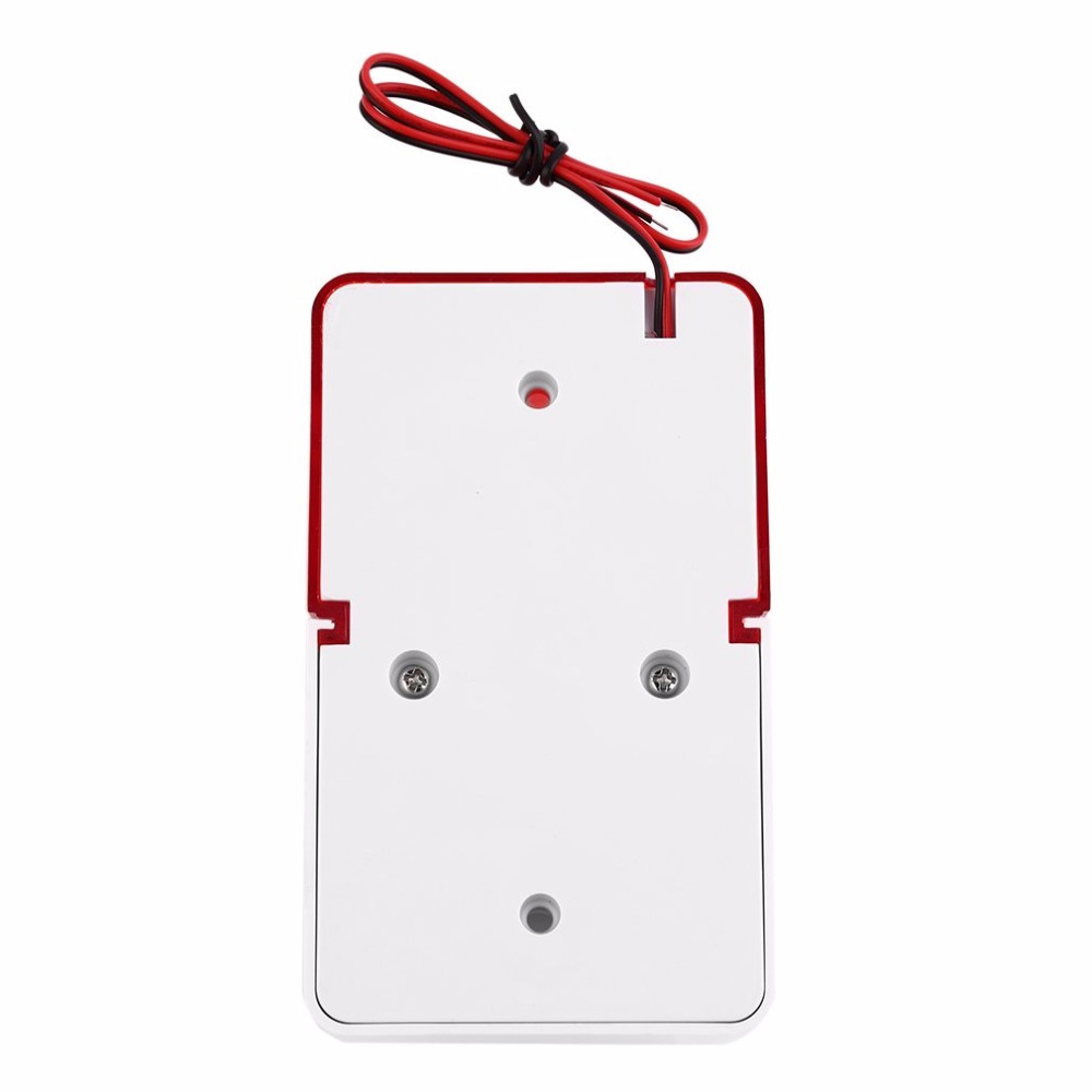 1 sett mini kablet strobe sirene holdbar 12v lydalarm strobe blinkende rødt lys sirene hjemme sikkerhetsalarmsystem 115db