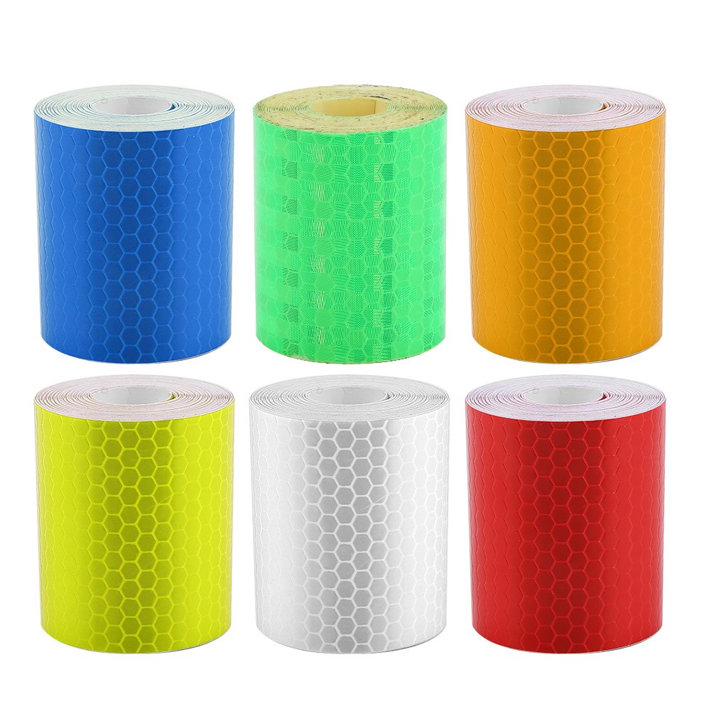 Bicycle Car Reflective Tape Reflective Bicycle Stickers Adhesive Tape For Bike Safety blue red silver green Reflective Bike