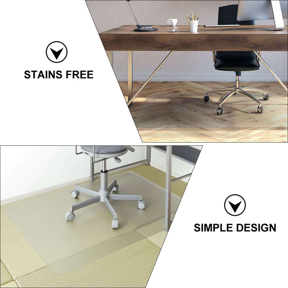 1Pc PVC Non-slip Mat Transparent Chair Mat Carpet Cushion Floor Protector