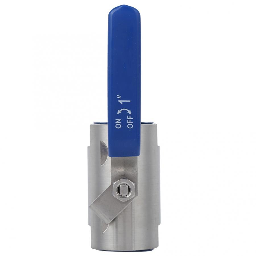 Water Shut Valve Stainless Steel Ball Valve Industrial Manual G1in Threaded 2-Way Flowing for Tap Water Sealing Performance