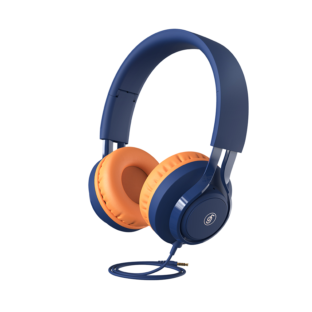 Słuchawki przewodowe ucho kota słuchawki douszne dla dziecka Kid Girls Boys 85db tryb dla dzieci ochrona słuchu słuchawki nauszne do telefonu Laptop: Blue (no box) B