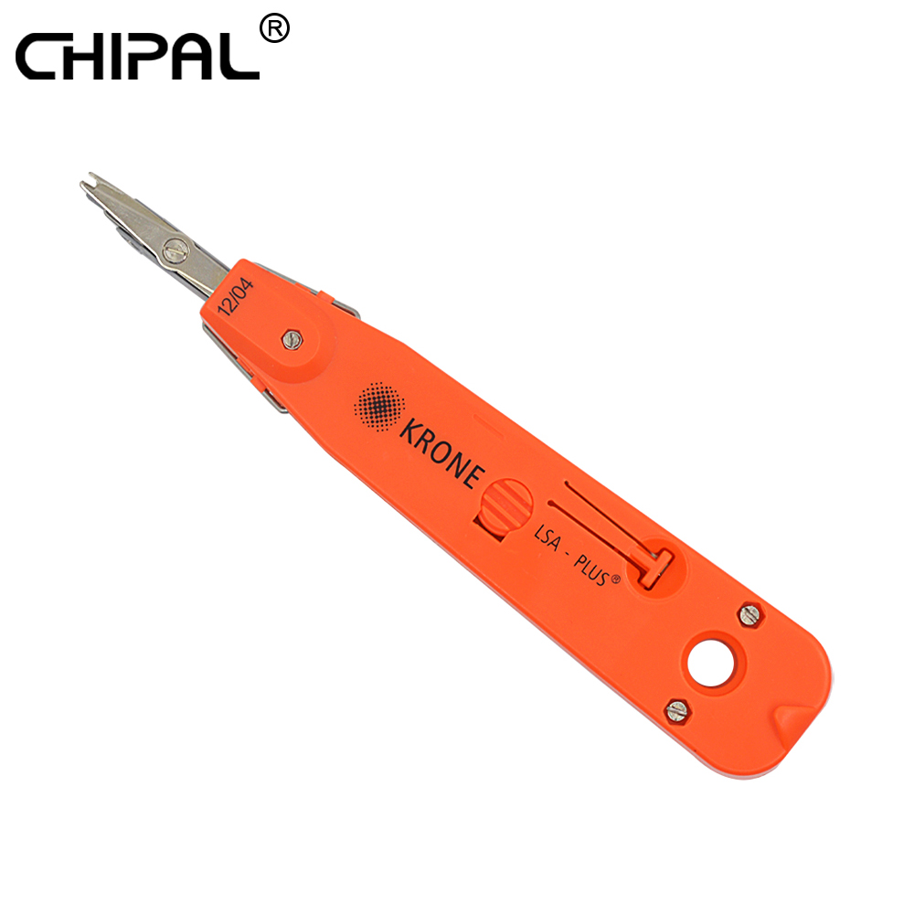 Chipal red krone lsa-plus punch down verktyg med sensor för telekom telefon  rj11 lan nätverk cat 5 rj45 patch panel kabel