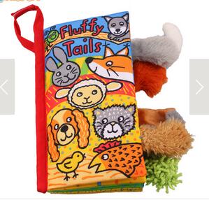 Jollybaby Ebene Baby Spielzeug Heiße Neue Kleinkind freundlicher Früer Entwicklung Tuch Bücher Lernen Bildung Entfaltung Aktivität Bücher: Hund Schwänze
