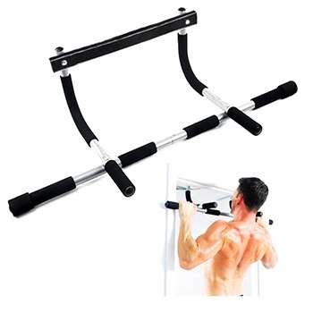 Barra de tracción para interiores, equipo de Fitness para gimnasio en casa, ejercicio, desmontable, multifunción, deportiva, Barra Horizontal Dominadas: Silver white