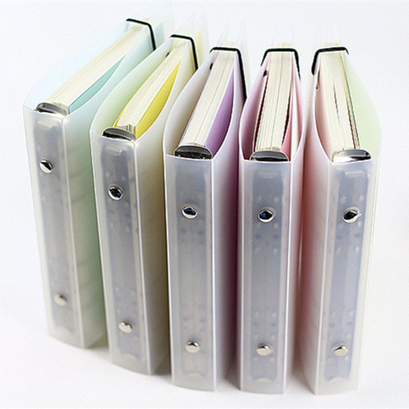 A5/A6/A7 Semitransparent Frosted Spring Binder Notebook Filler Papers Loose Shell Notepad Fichario the Office & School Supplies