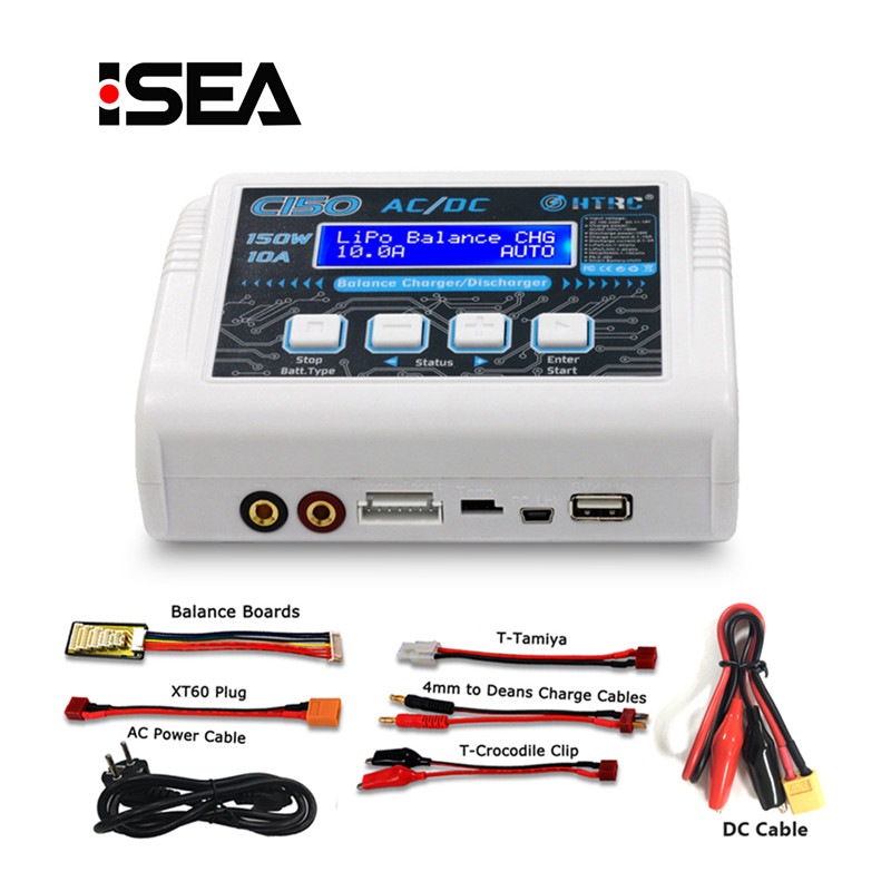 HTRC C150 lipo lader AC/DC 150W 10A RC Battery Balance Smart Charger voor LiPo LiHV Leven Lilon niCd NiMh Pb batterij ontlader