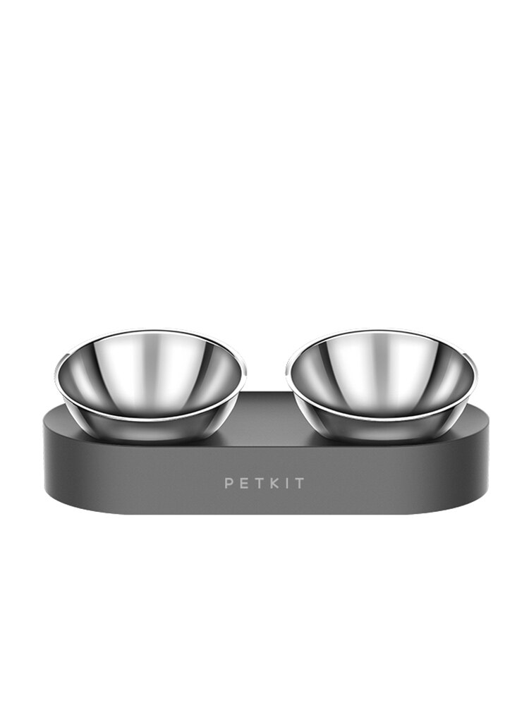 Xiaomi PETKIT Pet Bowl Feeding Dishes Adjustable Double Feeder Bowls Water Cup Cat Bowls Drinking Bowl Plastic / Stainless Steel: Metal Double Bowls