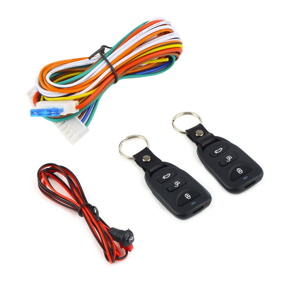 Car Auto Remote Central Kit Door Lock Locking Vehicle Keyless Entry System With Remote Controllers.2 X Remote Control
