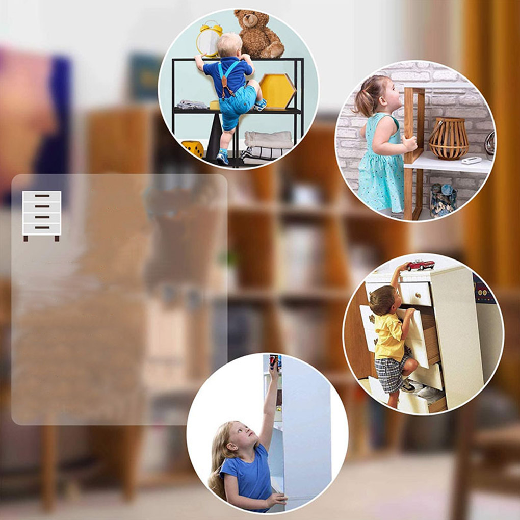 Correa de seguridad anticaída para muebles, juego de 6 correas de protección para pared, armario, estantería, para bebés y niños