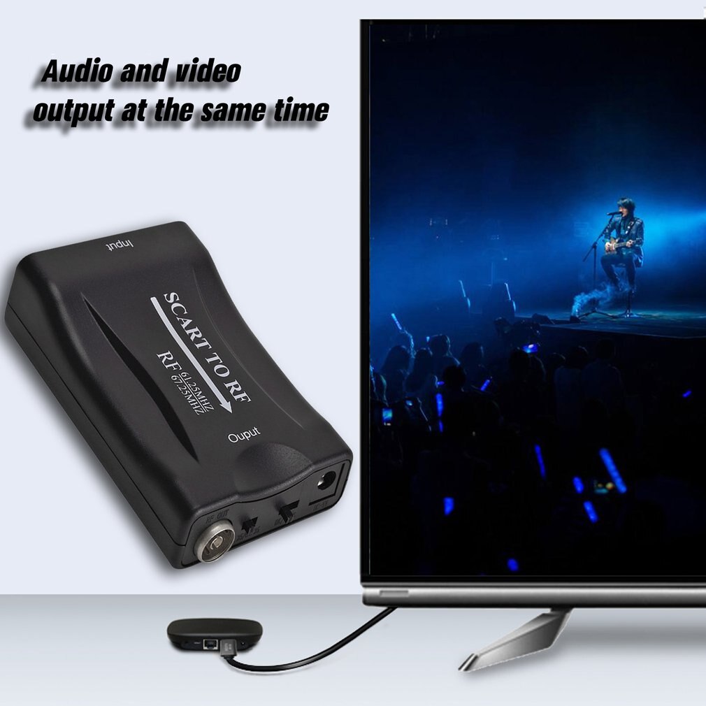 Rf 67.25Mhz 61.25Mhz Scart Box Om Oude Tv Scart Naar Rf Hoge Frequentie Uitgang Video Converter Signaal Conversie