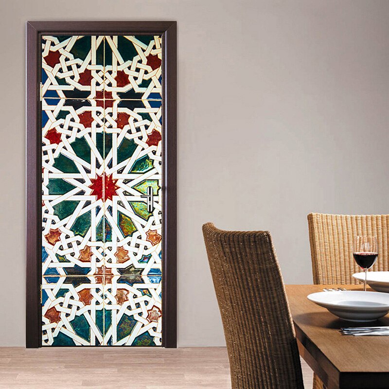 3D Deur Sticker Muurstickers Scene Muurschildering Behang Poster Zelfklevende Pvc Verwijderbare Waterdichte Home Decor Deur Decals